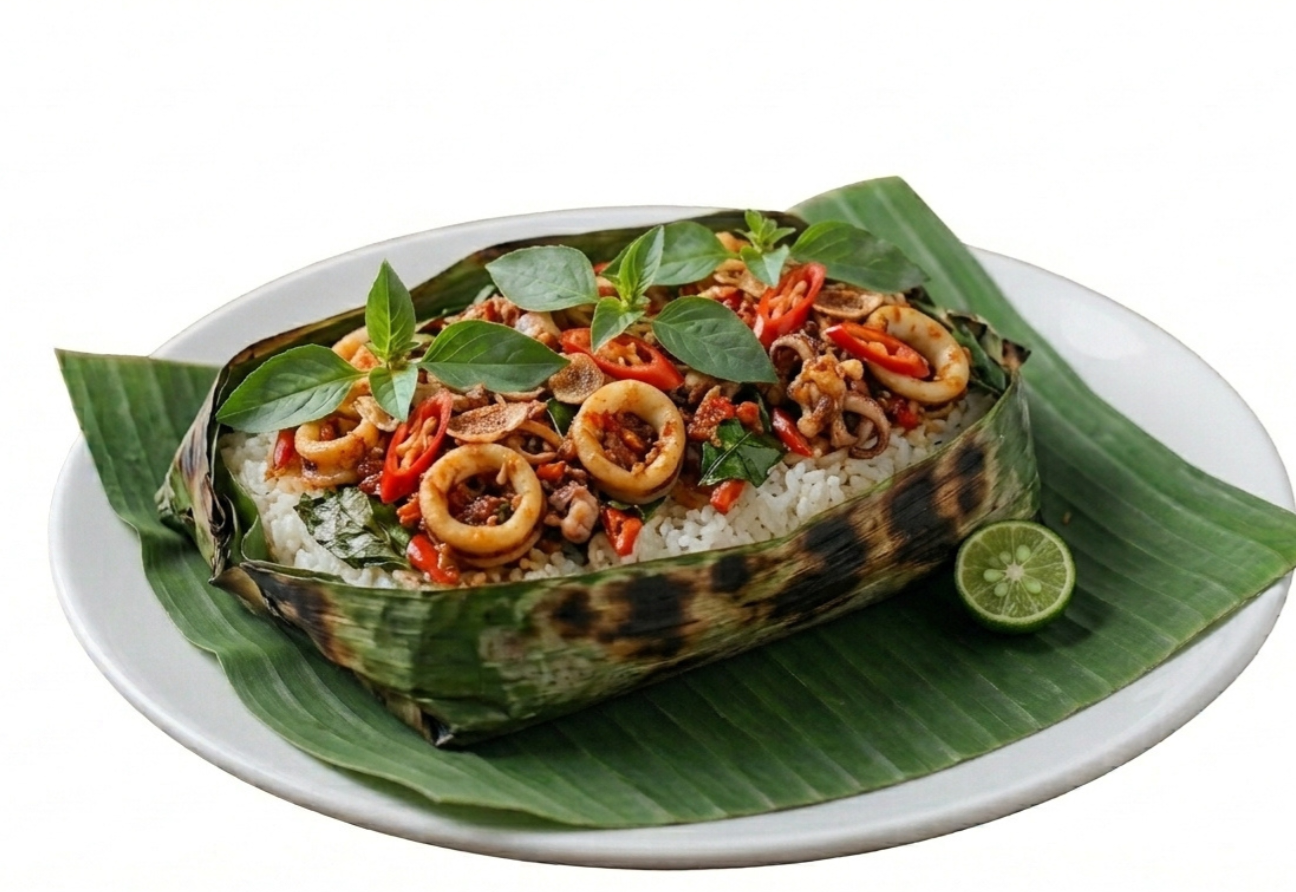 Nasi Bakar Cumi
